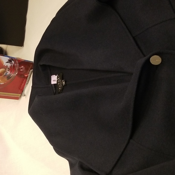 Laundry by Shelli Segal, Denim Blue Wool Blend Mini Coat, XS, $48 - Picture 9 of 13